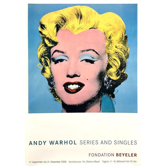 Andy Warhol Shot Blue Marilyn Original Large Swiss Exhibition Poster For Sale