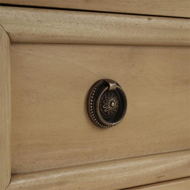 Neoclassical Wooden Three‑Drawer Nightstand For Sale In Greensboro - Image 6 of 11