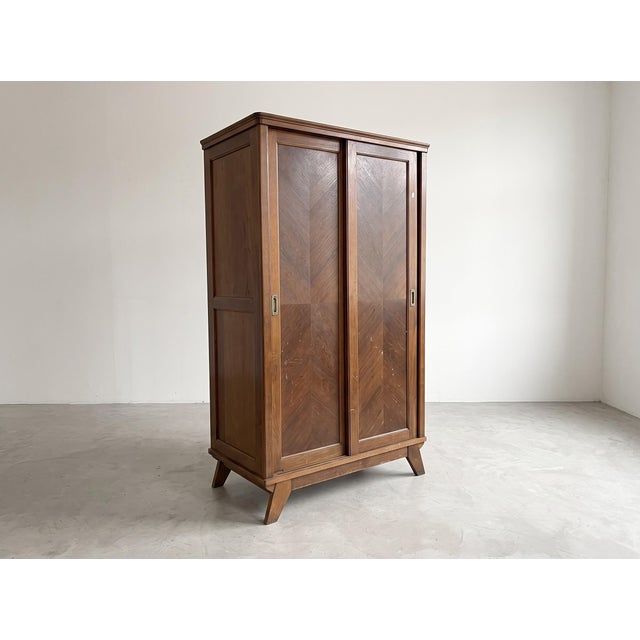 Art Deco Style Wardrobe, 1945s For Sale - Image 3 of 3