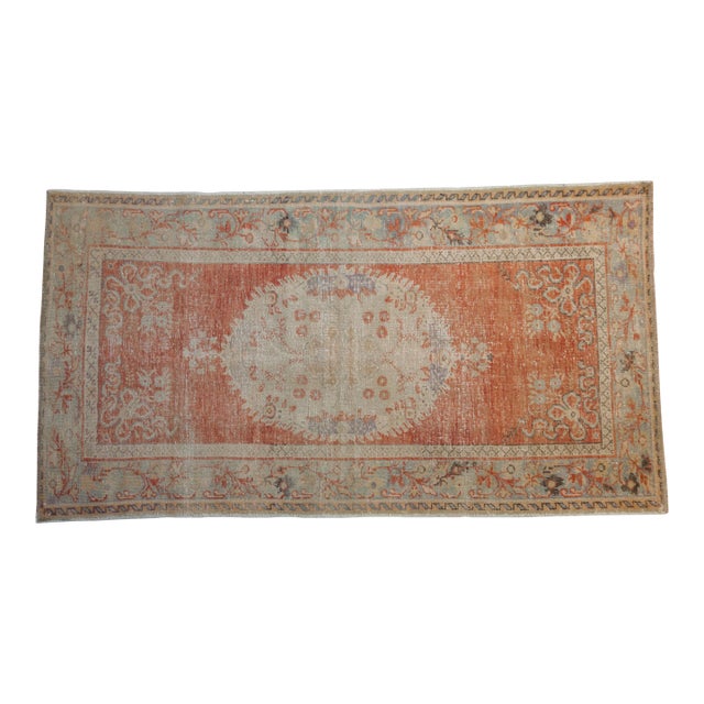 Vintage Distressed Oushak Rug - 3'5" X 6'4" For Sale
