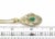 Diamond & Emerald 18k Yellow Gold Dangle Pendant For Sale - Image 4 of 5