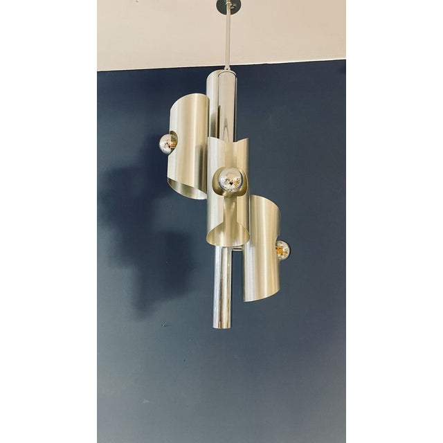 Silver Lamp with 4 Top Bulbs For Sale - Image 14 of 15