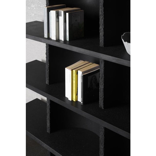Contemporary Arcaica Bookcase in Lava Stone Marble by Bufalini Marmi For Sale - Image 3 of 8