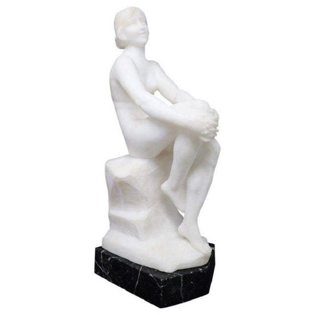 Art Deco Sculpture in White Carrara Marble, 1920s For Sale - Image 18 of 18