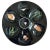 Ceramic Extremely Rare Set of 8 Henriot Quimper Black Faïence Oyster Plates, Hand-Painted Shell Motif, France c.1950s For Sale - Image 7 of 13