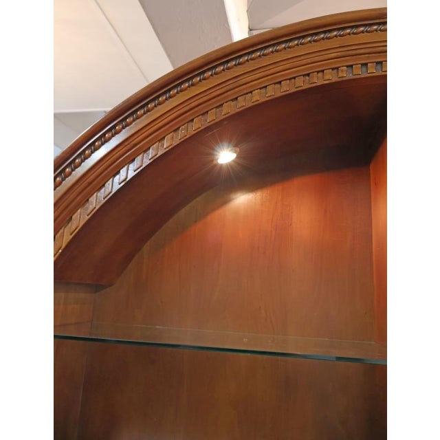 Francesco Molon V23 Italian Burl Wood Beveled Glass Display Cabinet For Sale In New York - Image 6 of 17