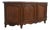 Maison Gouffe Vintage French Oak 4 Door Marble Top Console For Sale
