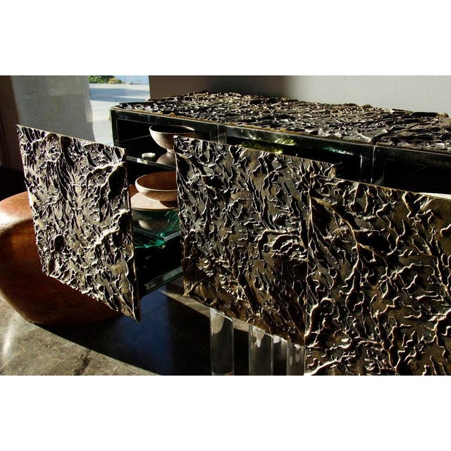 Gold Cubic Root Storage Cabinet by Jean Pascal Levy-Trumet For Sale - Image 8 of 12