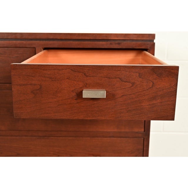 Brown Stickley Modern Arts & Crafts Shaker Cherry Wood Six-Drawer Dresser or Chest of Drawers For Sale - Image 8 of 17