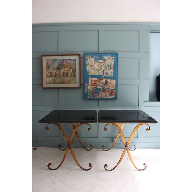 Granite Gilt and Metal Side Tables by John Richard, 1982, Set of 2 For Sale - Image 10 of 18