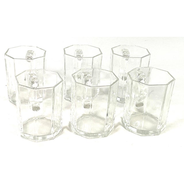 2000 - 2009 Arcoroc France -Octagon Shaped 8 Ounce Coffee, Mugs- Set of Six For Sale - Image 5 of 6