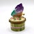 Shabby Chic Vintage Chamart Exclusives Limoges Hand-Painted "Butterfly" Porcelain Hinged Trinket Box For Sale - Image 3 of 11