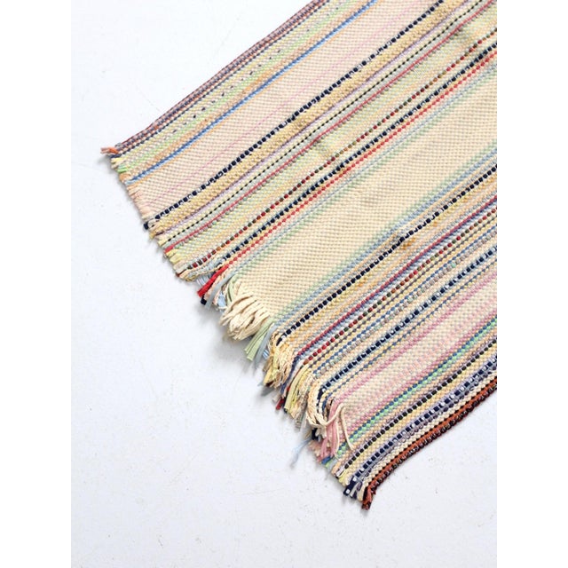 Vintage Pastel Rag Rug For Sale - Image 4 of 10