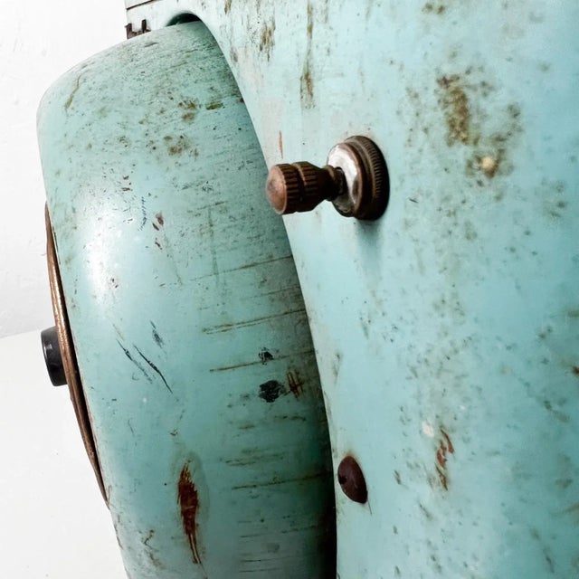 1950s 1950s Vintage Wall Unit Vornado Fabulous Mint Green Window Fan For Sale - Image 5 of 9