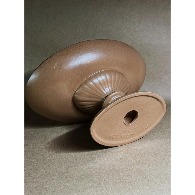 1950s 5 X 10 Inch Oval Mid-Century Modern Compote For Sale - Image 5 of 7