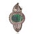 Vintage Style Ornate 20 Ct Handcarved Emerald Ruby & Diamond Christmas Brooch Pendant For Sale - Image 6 of 15
