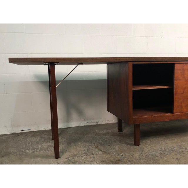 MidCentury Modern Walnut Desk or Credenza Long & Narrow Chairish