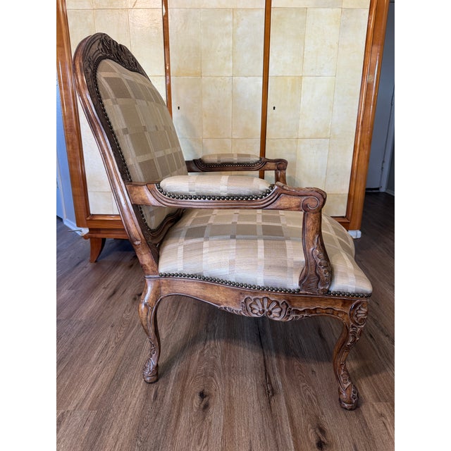 Tan Pair of Monarch Lounge Chairs by Kreiss Collection For Sale - Image 8 of 17