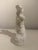 Vintage White Porcelain Crane & Foliage Sculptural Vase For Sale - Image 4 of 6
