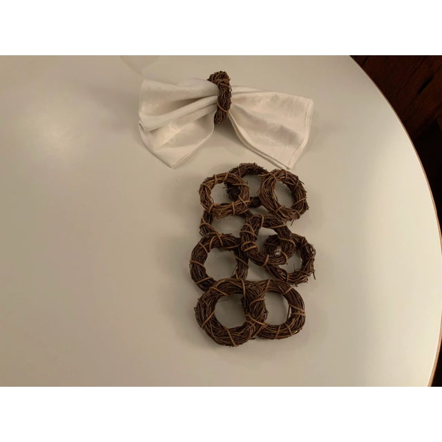 Vintage Grapevine Napkin Rings - Set of 10 For Sale - Image 4 of 9