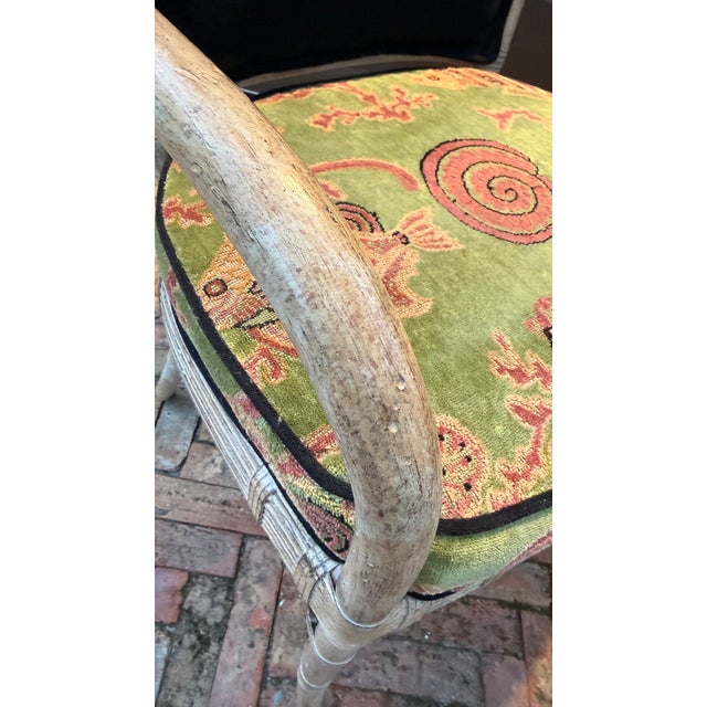 Ferguson Copeland “Brighton” Faux Bamboo Rattan Armchairs, Set of 4 For Sale - Image 10 of 15