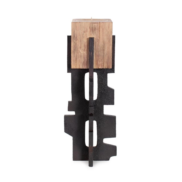 Cade Architectural Pillar Candle Holder- Tall For Sale In Chicago - Image 6 of 11