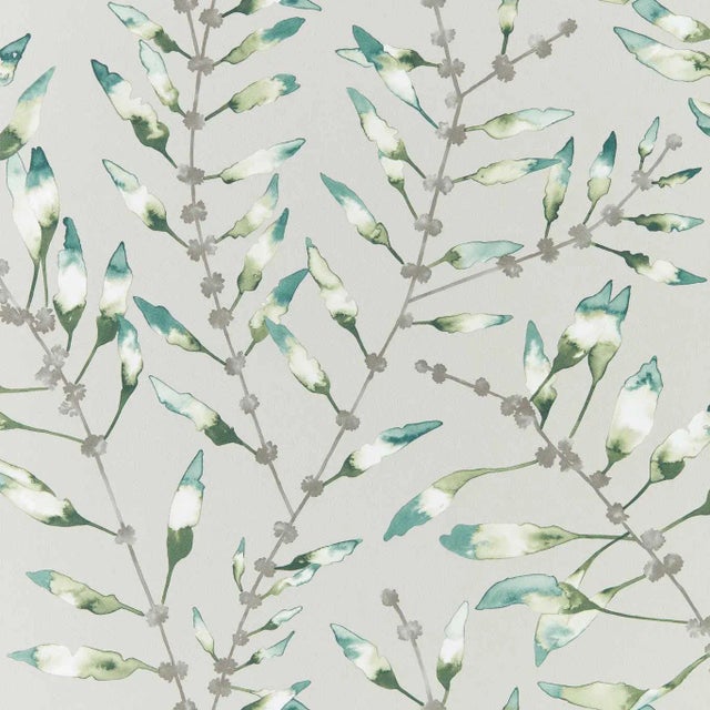 Harlequin Chaconia Wallpaper in Emerald/Lime For Sale