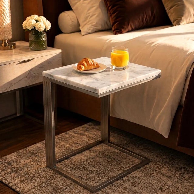 Marble Top Side Table from Forzini For Sale - Image 10 of 10
