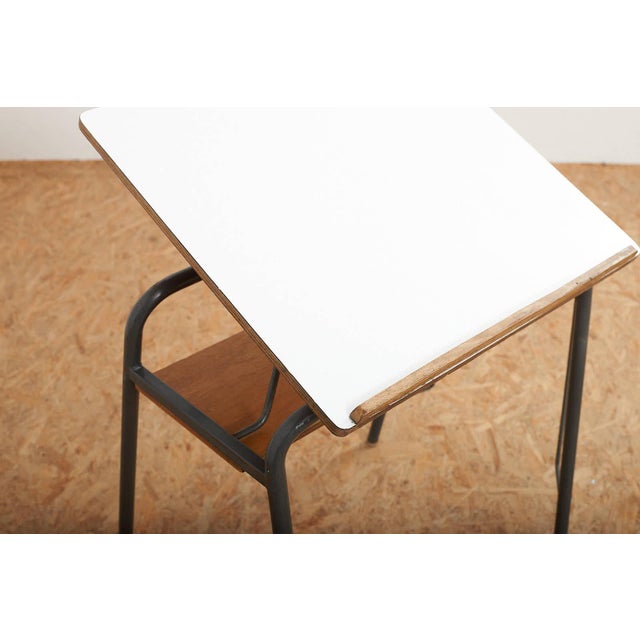 Green Green Lacquered Steel and Plywood Desk with Resin Tabletop For Sale - Image 8 of 15