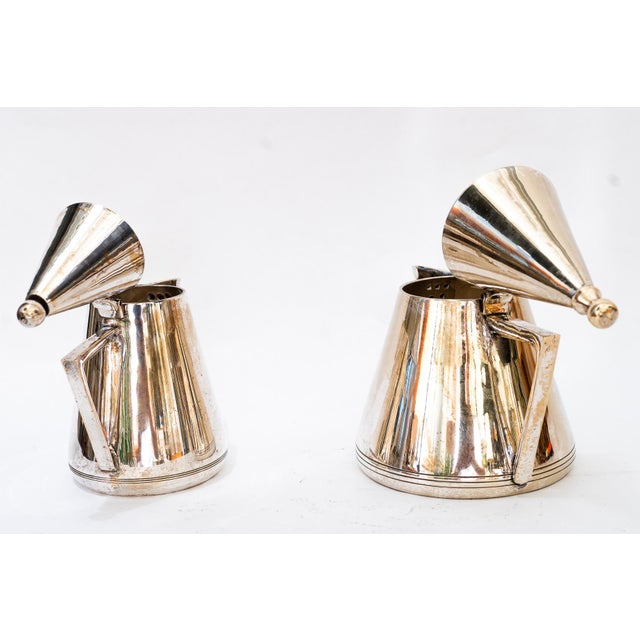 Silver Art Deco Silvered Brass Cans, 1920s, Set of 4 For Sale - Image 8 of 10