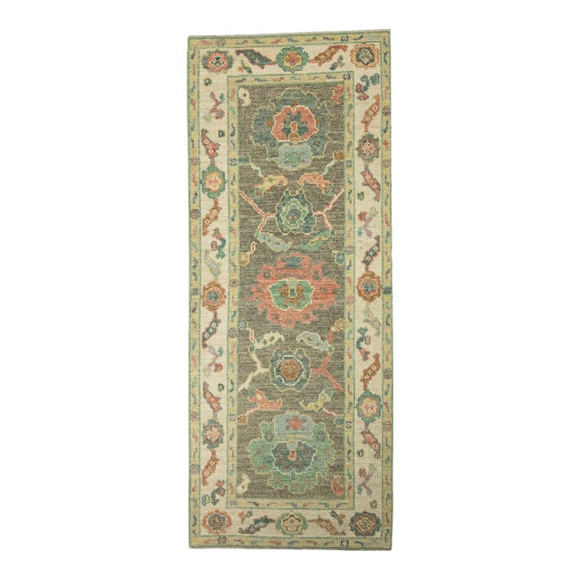 Turkish Oushak Rug 2'6" x 6'3" #20258 For Sale
