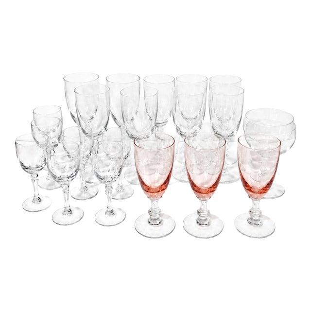 Vintage Crystal Glassware Service, Set of 50 For Sale
