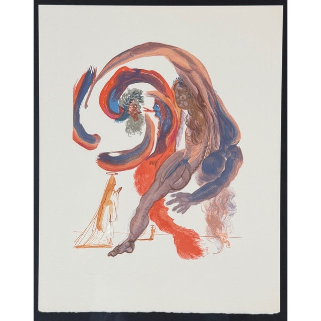 Artist: Salvador Dali Title: Divine Comedy Purgatory Canto 18 Decomposition Medium: Woodcut Measurements: Paper: 10.5" x...