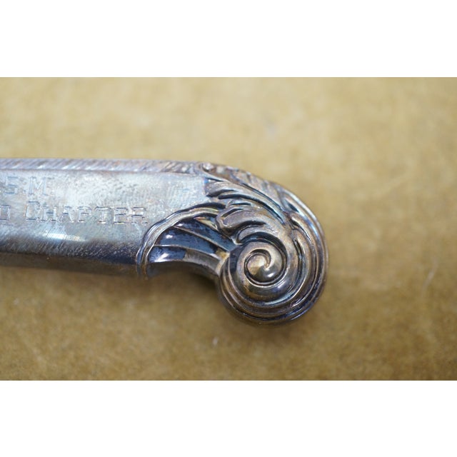 Vintage Birks Asm Ontario Chapter Sterling Silver 925 Letter Opener Knife 10" For Sale - Image 6 of 12