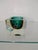Rare heavy murano sommerso glass ashtray / vide-poche, italy, circa 1960s, green/yellow/clear glass, 1,454 g, with...