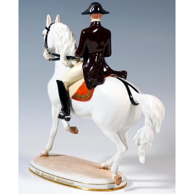 Spanish Riding School Vienna Trab Trot with Rider from Augarten, 1960s For Sale - Image 4 of 6