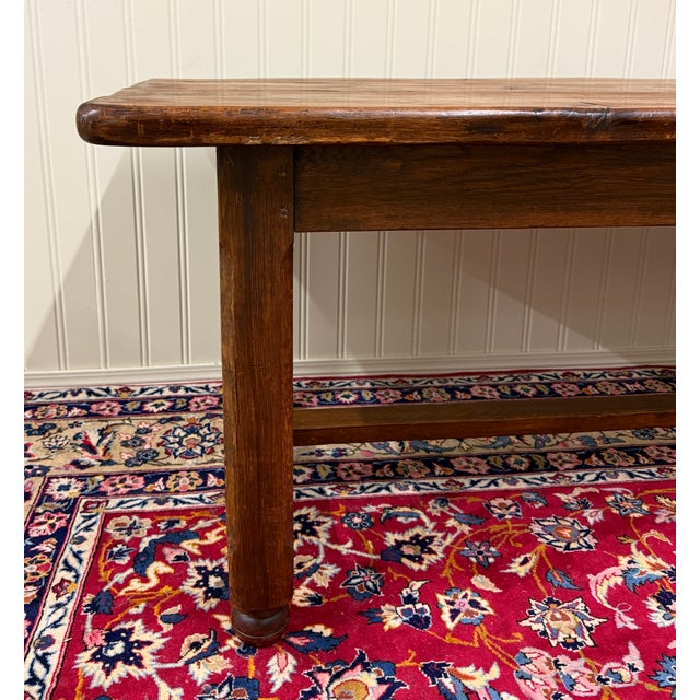Antique French Country Farmhouse Dining Table Honey Oak 98"w C. Late 19thC For Sale - Image 4 of 18