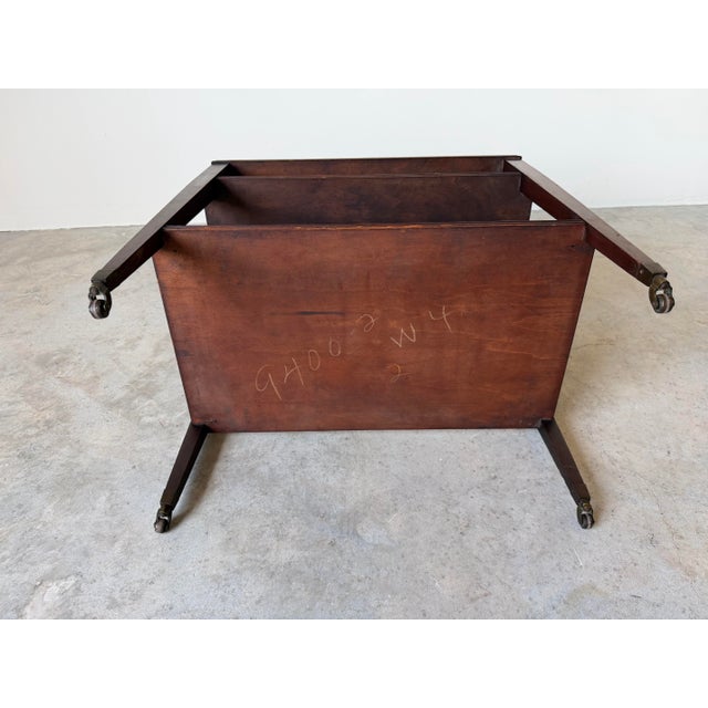 1960s French Hollywood Regency Three-Tier Mahogany Side Table For Sale - Image 11 of 12