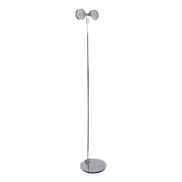 Tiltable Sento Terra Floor Lamp with Chrome Finish from Occhio For Sale