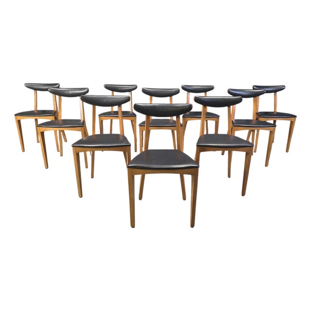 Mid-Century Belgian Dining Chairs, 1960s, Set of 10 For Sale