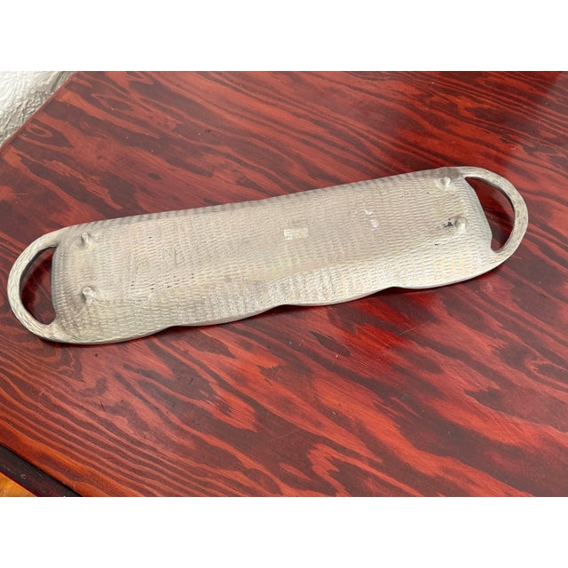 Vintage Cast Aluminum Rabbit Serving Tray With Handles For Sale - Image 6 of 7