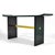 Faux Malachite and Brass Console Table For Sale In Chicago - Image 6 of 9