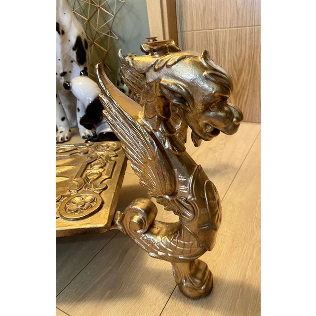 Metal Gilded Flying Dragon Table, 1960s For Sale - Image 7 of 18