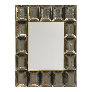 Custom Murano Smoked Glass Mirror For Sale