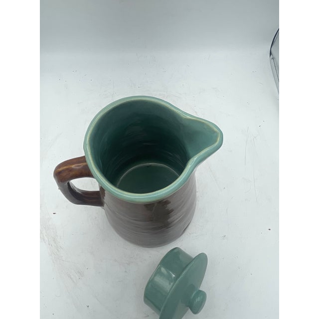 Brown Ware Lidded Pitcher For Sale - Image 4 of 7