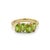 Contemporary Natural Peridot 4-Stone Ring • Pear Shape Teardrop August Birthstone Ring Us 7 For Sale - Image 3 of 4