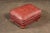 Late 20th Century Red Leather Armchair With Ottoman For Sale - Image 9 of 18