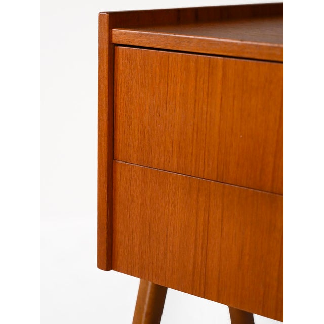 Scandinavian Teak Bedside Table, 1960s For Sale - Image 6 of 12
