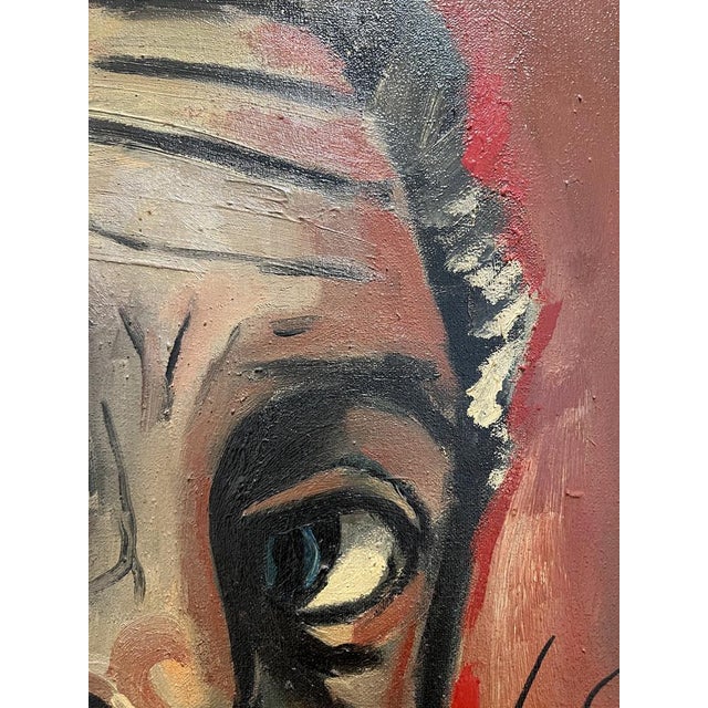 William Goliasch, L'Homme et Le Chat, Oil on Canvas, 1970s, Framed For Sale - Image 7 of 14