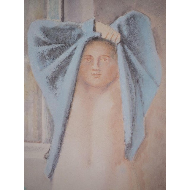 BALTHUS (Balthasar KLOSSOWSKI, known as) (1908-2001) Nude Woman at Her Toilette Original color poster after a painting by...